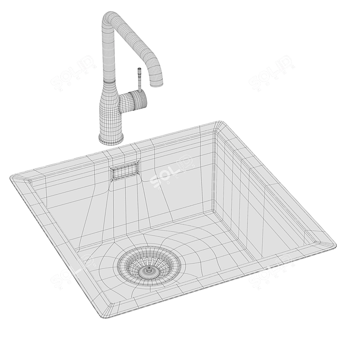 GROHE K700 Sinks and Essence Mixers 3D model image 6