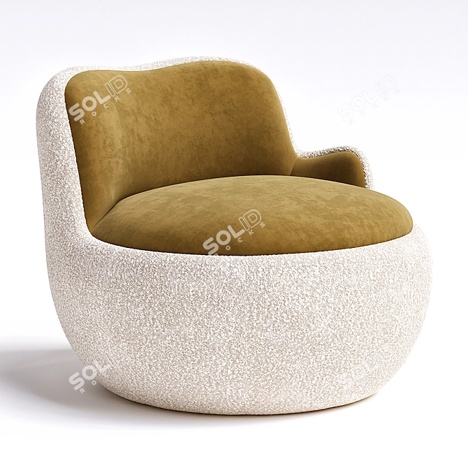 Mattia Bonetti Armchair 3D Model 3D model image 1