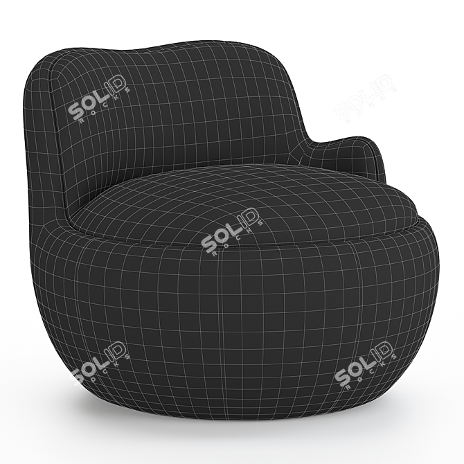 Mattia Bonetti Armchair 3D Model 3D model image 2