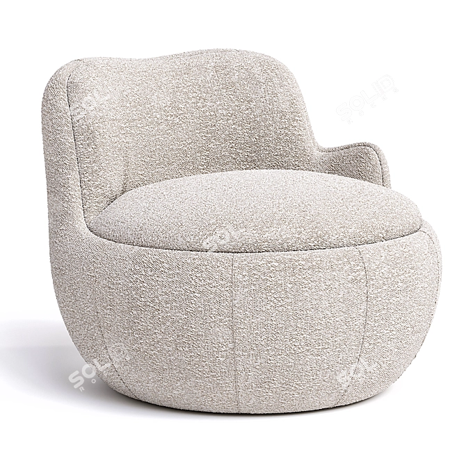 Mattia Bonetti Armchair 3D Model 3D model image 3