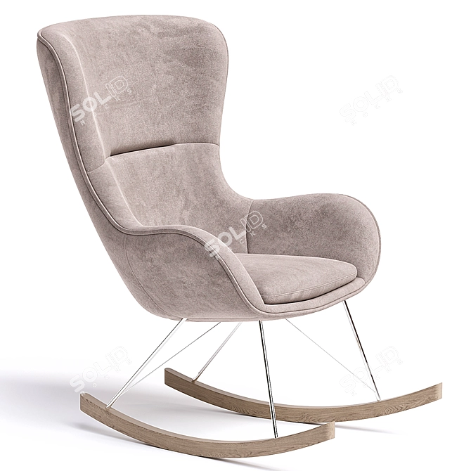 Oslo Rocking Chair 3D Model 3D model image 1