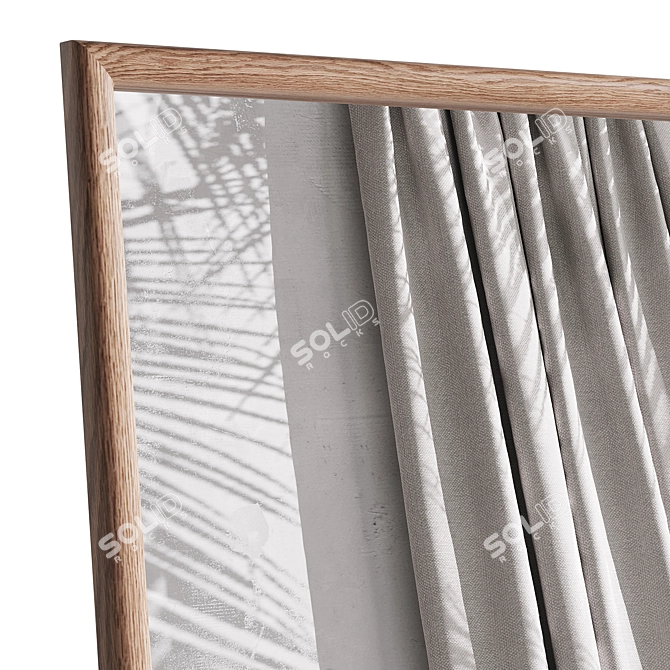 Zindlo Walnut Framed Psyche Mirror 3D model image 5