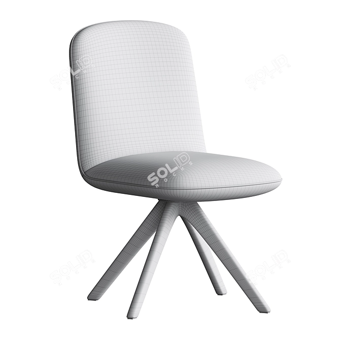 Elegant Comfort SMO Leisure Chair 3D model image 4