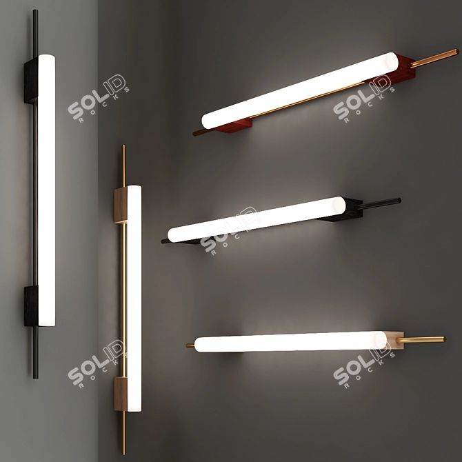 Elegant Tubus 70 Wall Light 3D model image 3