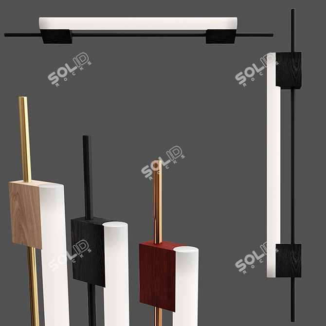 Elegant Tubus 70 Wall Light 3D model image 5