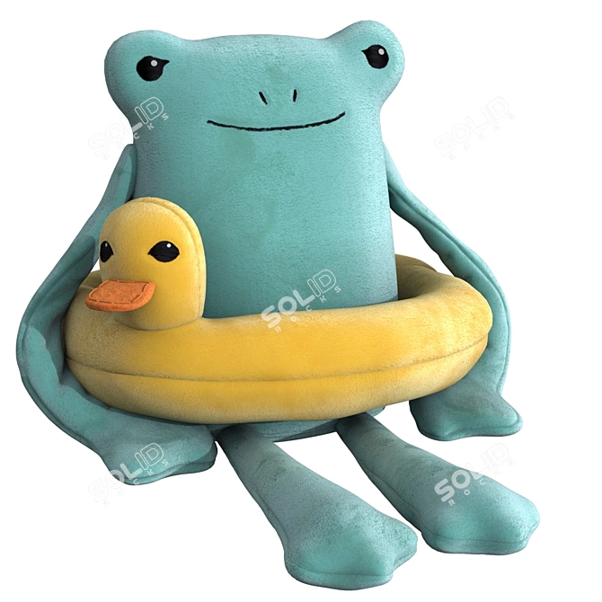 Cute Frog Rescue Float Toy 3D model image 1