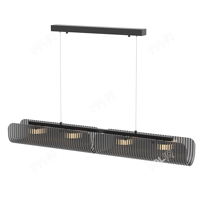 Sculpted Glass LED Ceiling Light 3D model image 2