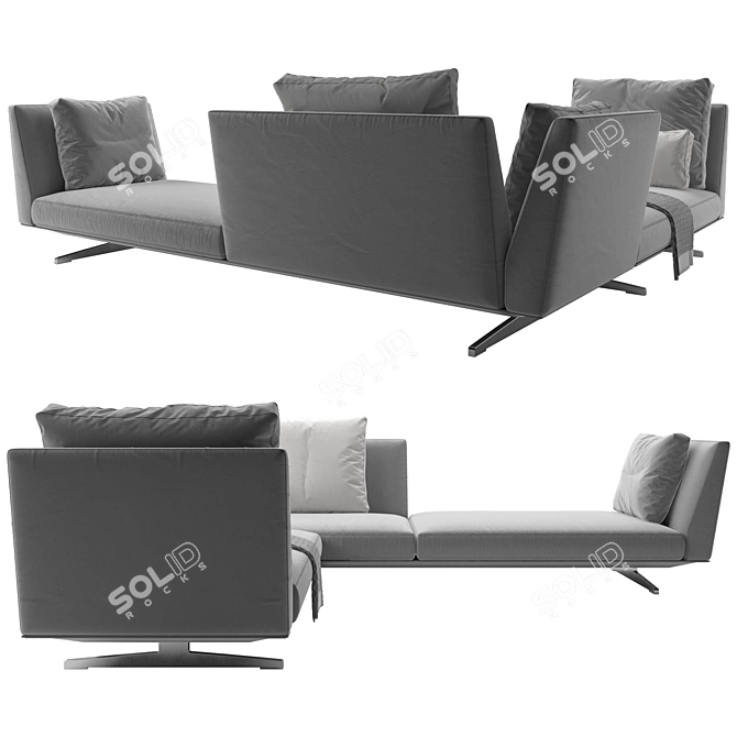 Flexform Evergreen Luxury Sofa 3D model image 2
