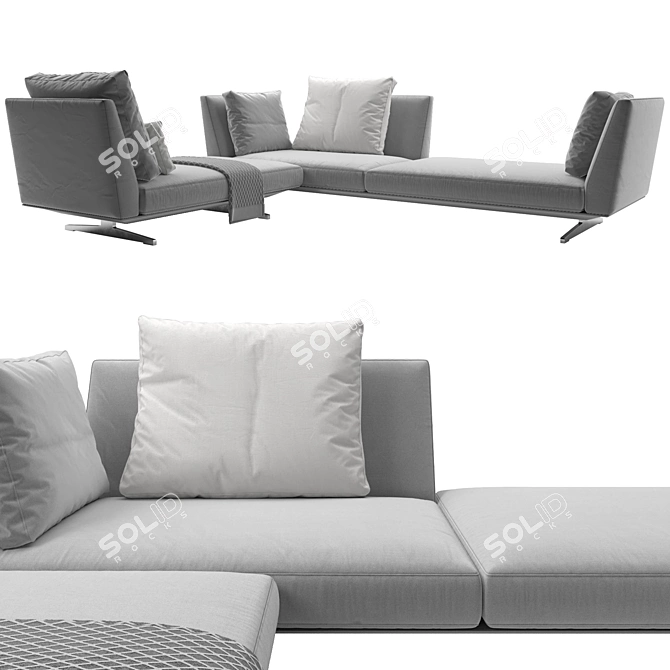 Flexform Evergreen Luxury Sofa 3D model image 3
