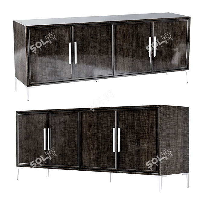 Contemporary Benoit Panel Buffet 3D model image 2