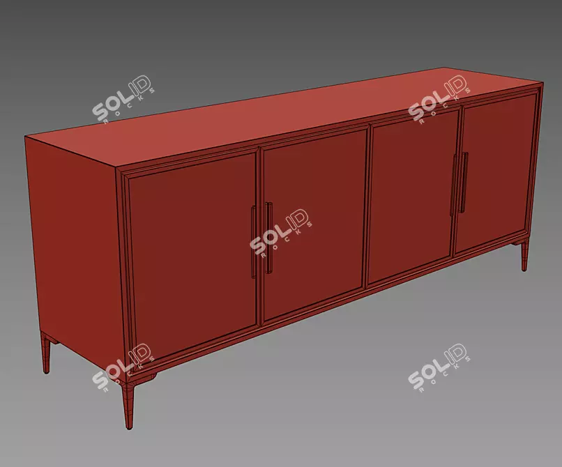 Contemporary Benoit Panel Buffet 3D model image 3