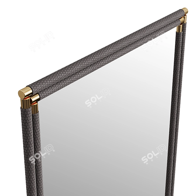 Rugiano BOHEME Leather Floor Mirror 3D model image 2