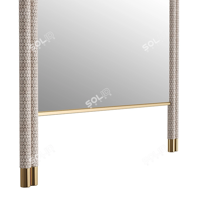 Rugiano BOHEME Leather Floor Mirror 3D model image 5