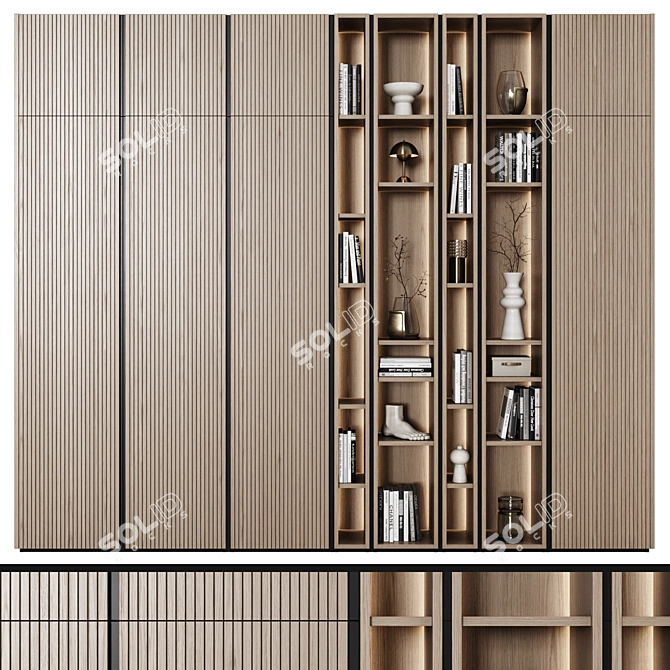 Modern Style Modular Wardrobes 3D model image 1