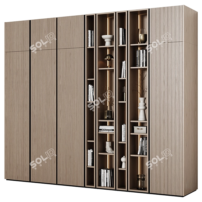 Modern Style Modular Wardrobes 3D model image 2