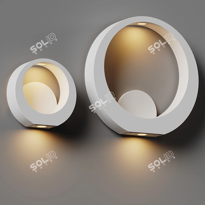 Alumilux Circlet Outdoor Wall Sconce 3D model image 3