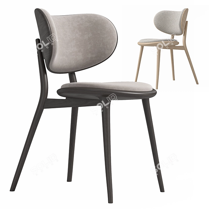 Modern Dining Chair 3D Model 3D model image 2