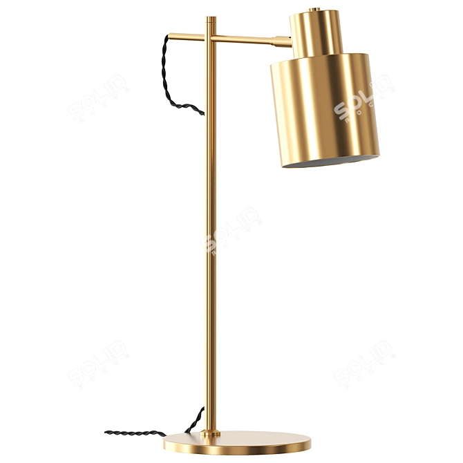 Elegant Brass Table Lamp 3D model image 2