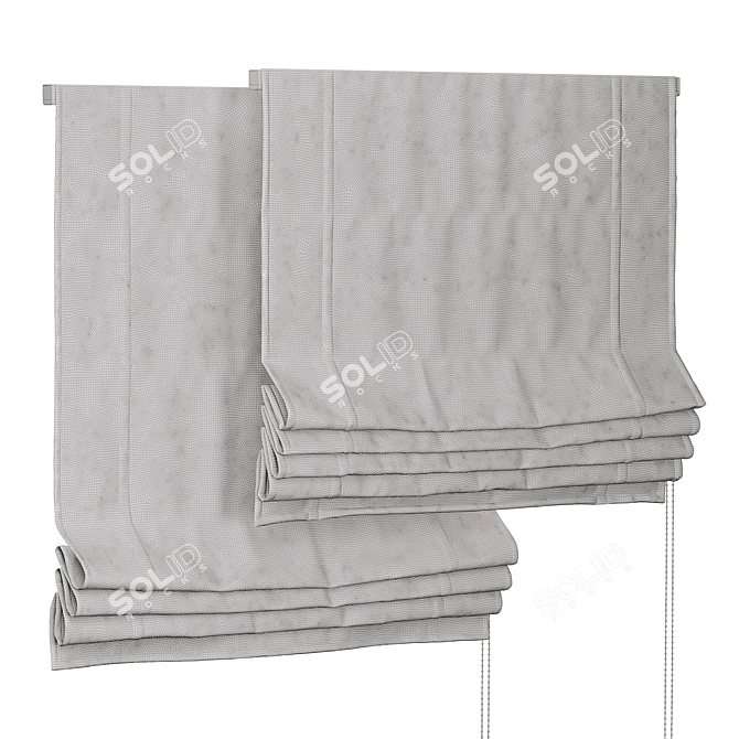 Roman Shades Set 3 3D model image 3