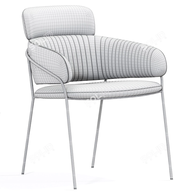 Real Size Dining Chair Model 3D model image 2