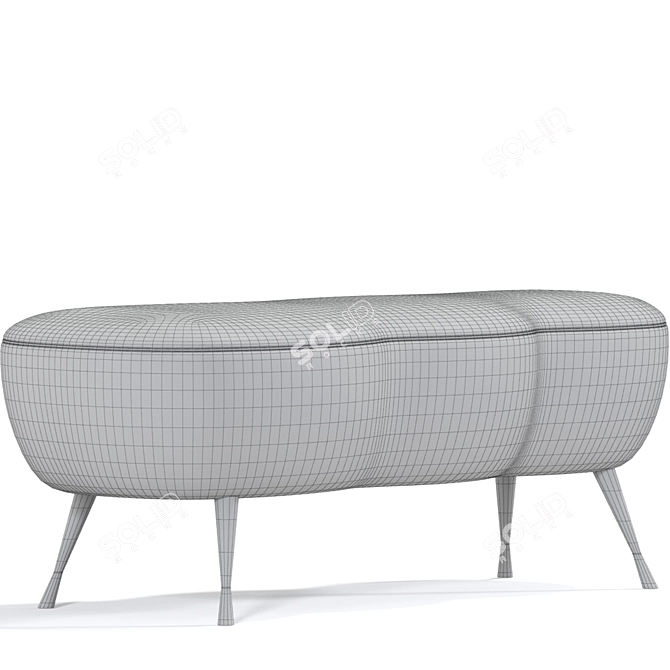 Modern Bench Footstool Design 3D model image 2