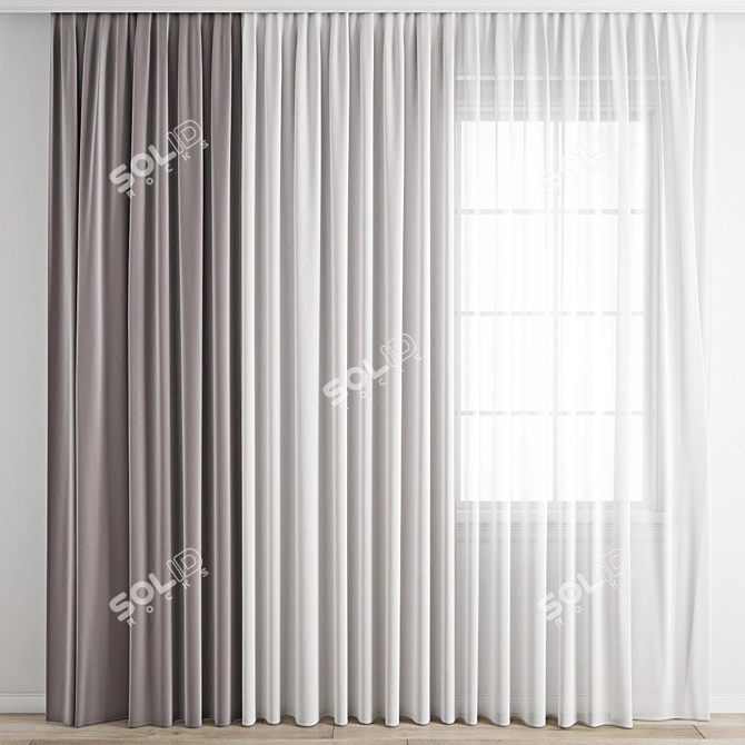 Polygonal Curtain Model Pack 3D model image 1