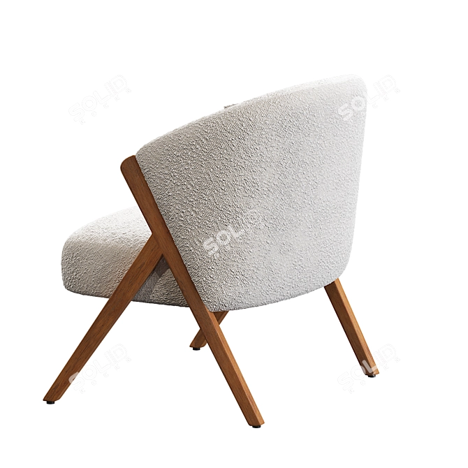 Elegant Boucle Armchair for Home 3D model image 4