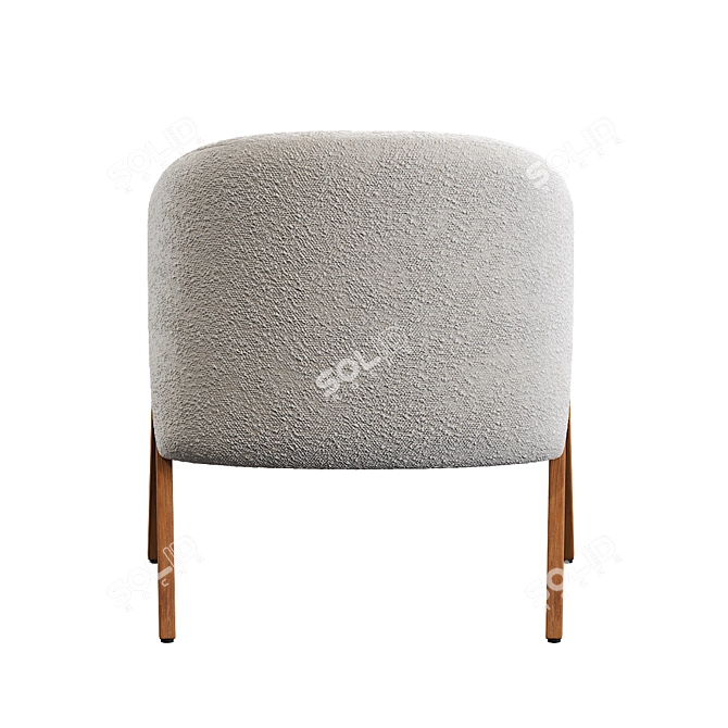 Elegant Boucle Armchair for Home 3D model image 5