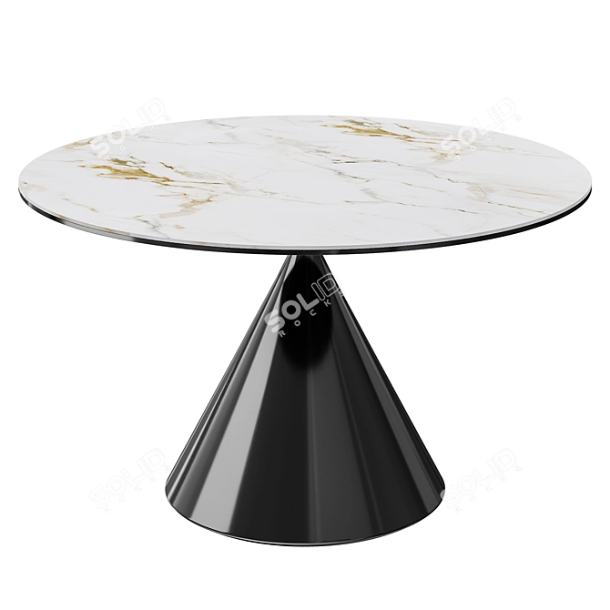 Sanremo Round Dining Table with Ceramic Top 3D model image 2