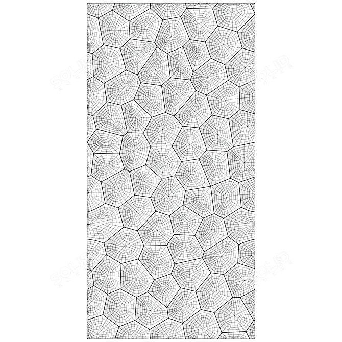 Hex 3D Wall Panel 3D model image 3