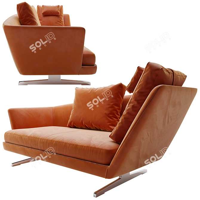 Flexform Zeus Modern Sofa 3D model image 3