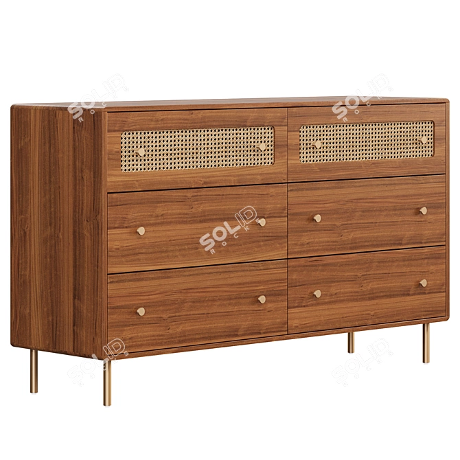 Redpop Chest of Drawers 3D model image 1