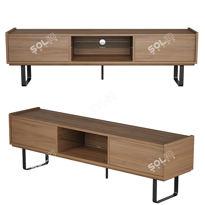 Elegantly Chic Auster TV Stand 3D model image 1