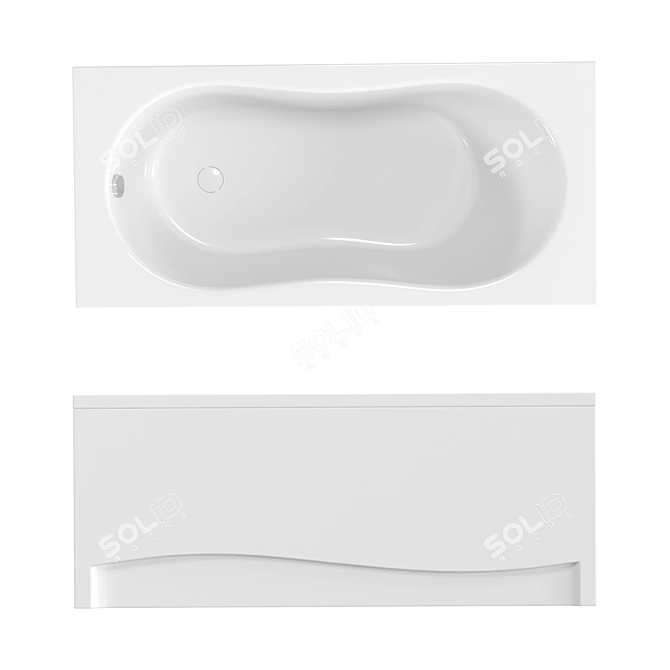 Modern Acrylic Nike Bath 150*70 3D model image 2