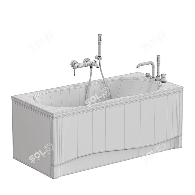 Modern Acrylic Nike Bath 150*70 3D model image 3