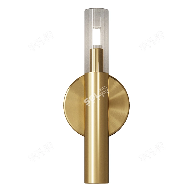 Modern Gold Wall Sconce Lighting 3D model image 4