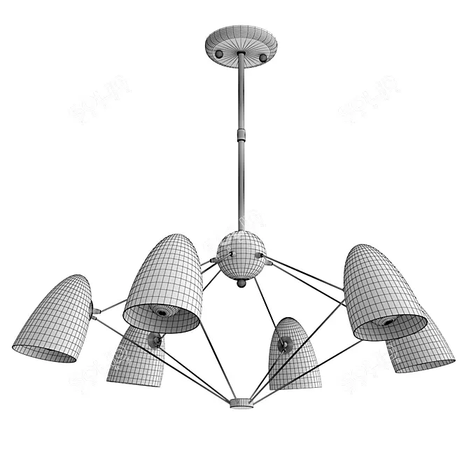 Favourite Humpen 1757-6P Chandelier 3D model image 2