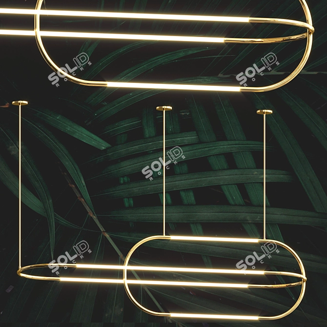 Elegant Loop Pendant Collection 3D model image 2