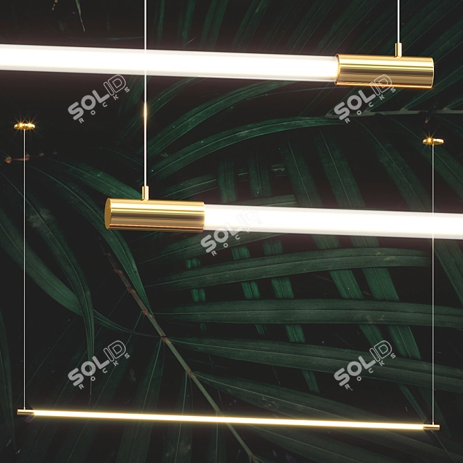 Elegant Loop Pendant Collection 3D model image 3