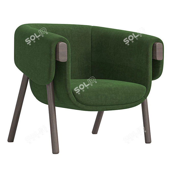 Modern Fabric Armchair MONICA 3D model image 3