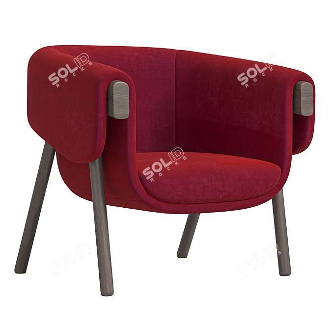 Modern Fabric Armchair MONICA 3D model image 5