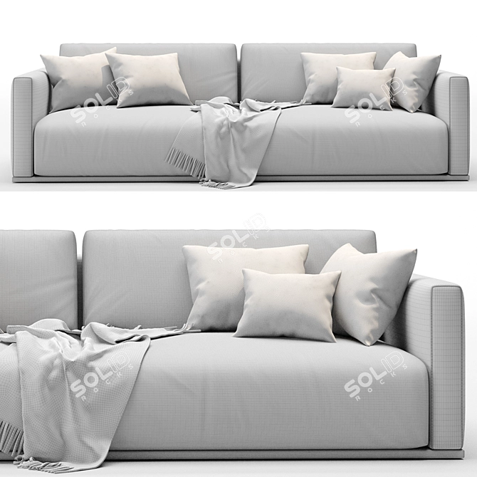Modern 2-Seater Minotti Sofa 3D model image 3