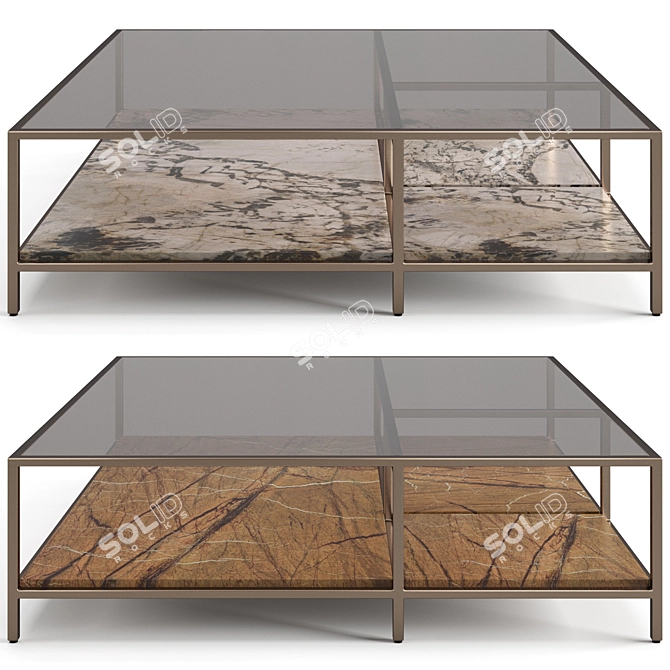 Sleek Mondrian Coffee Table 3D model image 1