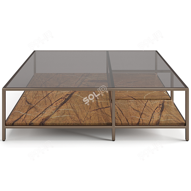 Sleek Mondrian Coffee Table 3D model image 2