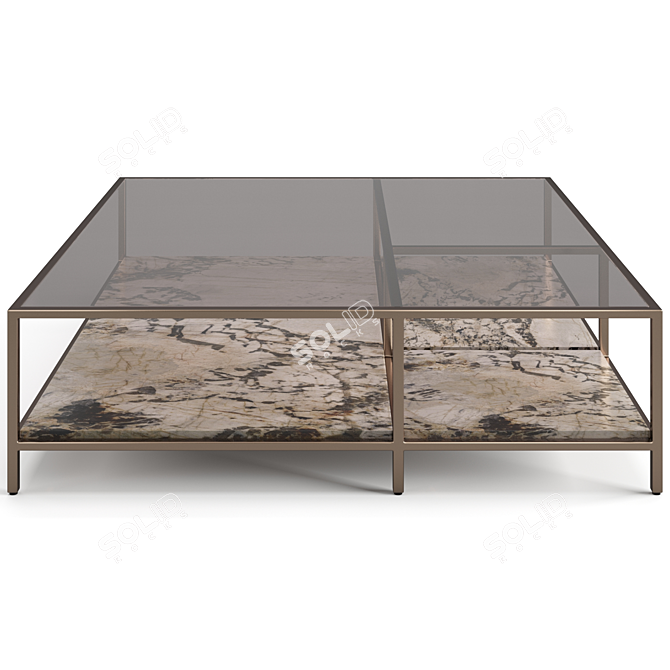 Sleek Mondrian Coffee Table 3D model image 3