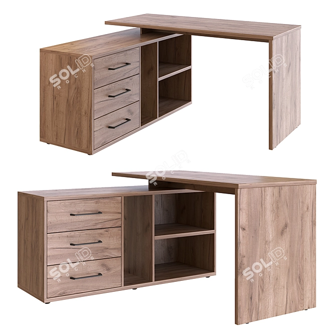 HOFF Vita Corner Writing Desk 3D model image 1