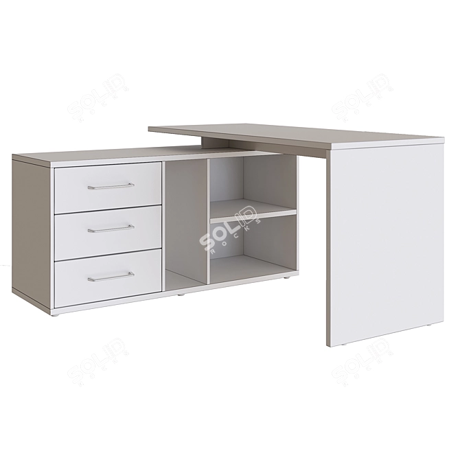 HOFF Vita Corner Writing Desk 3D model image 2