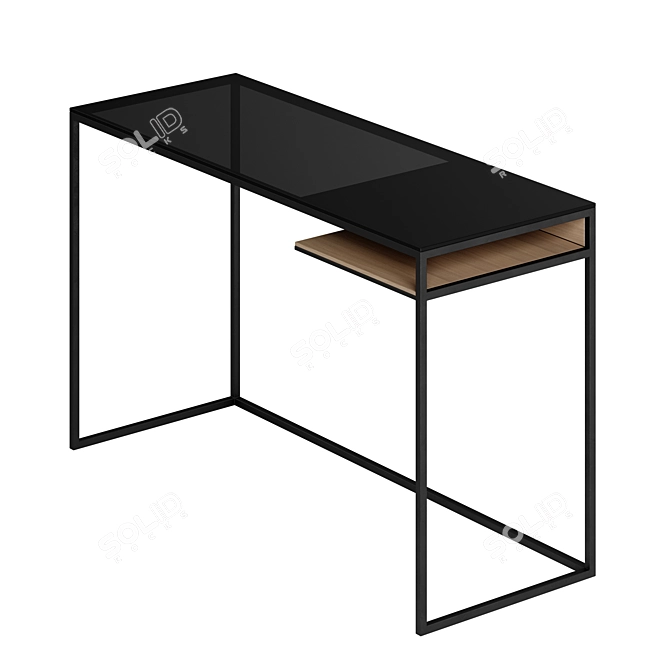 Minimalist Rectangular Writing Desk 3D model image 1