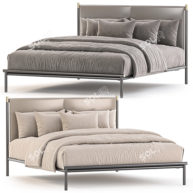 Modern iko Bed Design Set 3D model image 1