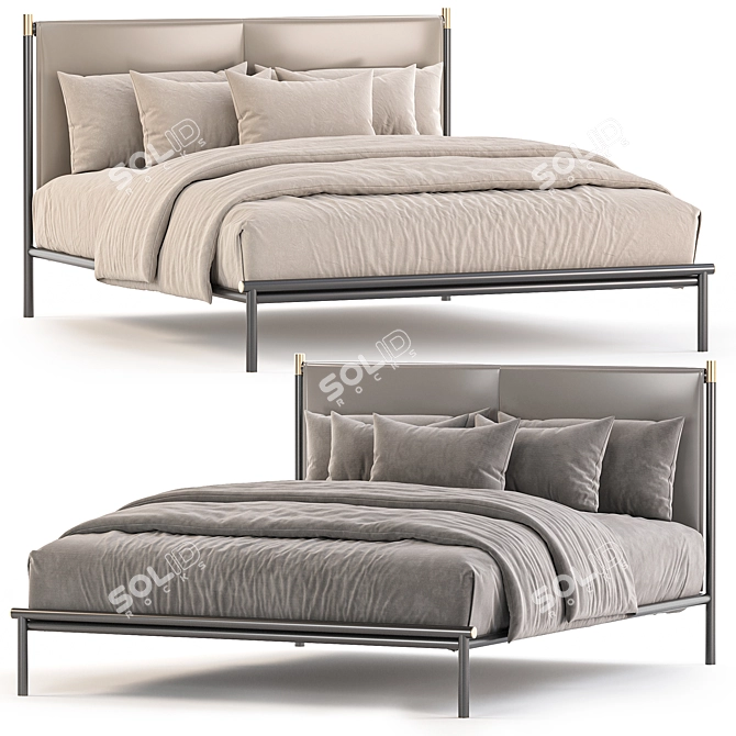 Modern iko Bed Design Set 3D model image 3